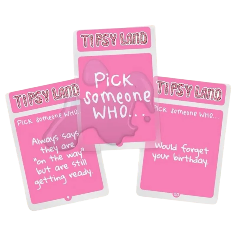 wasserdichte Tipsy Land Spielkarten Pick Someone Who