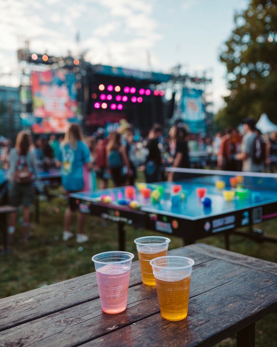 Trinkspiel Bier 2025 - Freunde bei Bier-Festival mit TrinkspielZone Bier-Trinkspielen