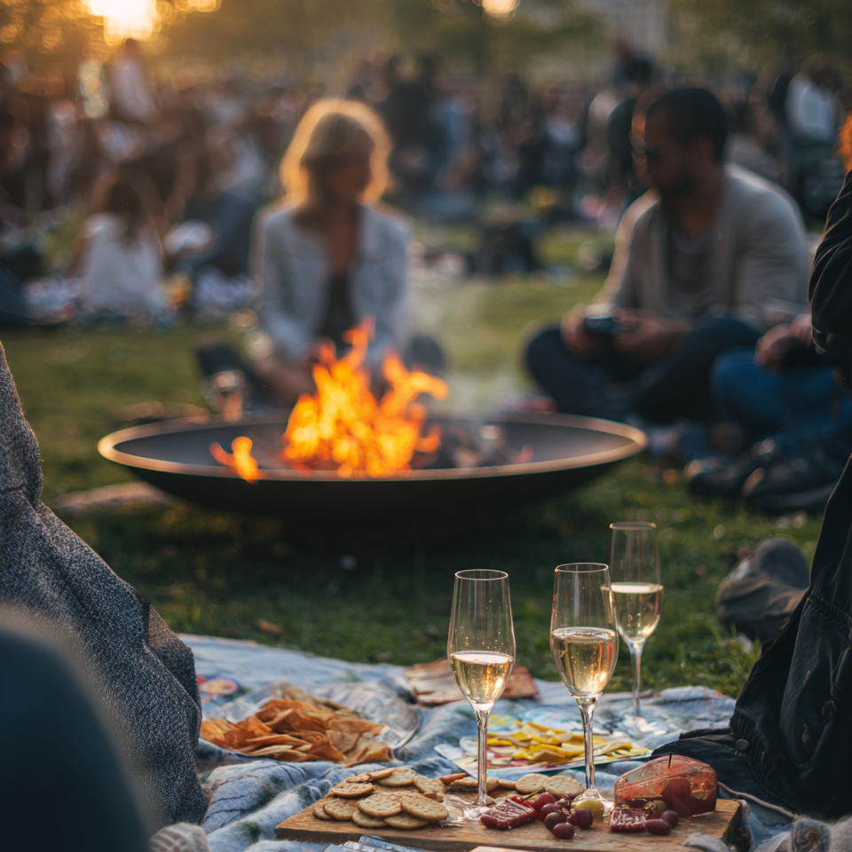 Trinkspiele Draußen Ohne Material 2025 - Freunde bei spontaner Outdoor-Party im Park