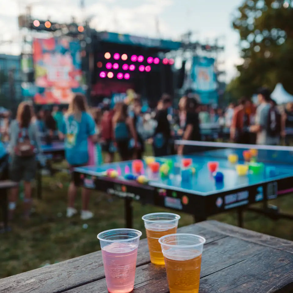Trinkspiel Bier 2025 - Freunde bei Bier-Festival mit TrinkspielZone Bier-Trinkspielen