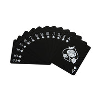 54er Waterproof Pokerkarten Set - Exklusives Rosen Design in Schwarz Rot - PVC Poker Spielkarten - Card Game
