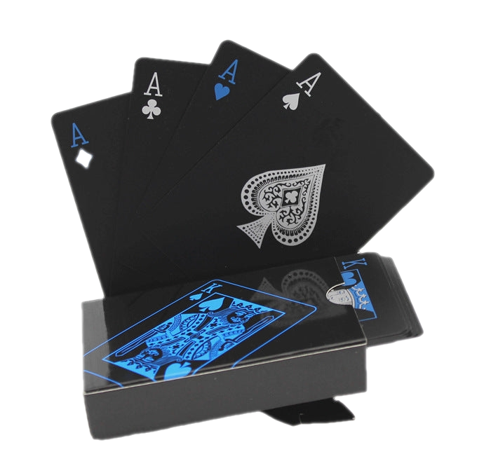 54er Waterproof Pokerkarten Set in Blau o. Rot - PVC Poker Spielkarten - Card Game