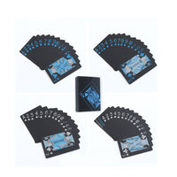 54er Waterproof Pokerkarten Set in Blau o. Rot - PVC Poker Spielkarten - Blau - Card Game