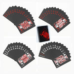 54er Waterproof Pokerkarten Set in Blau o. Rot - PVC Poker Spielkarten - Rot - Card Game