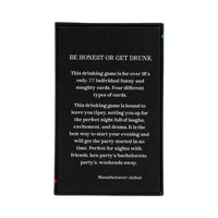 ’Be Honest Or Get Drunk’ Karten Trinkspiel - Card Game
