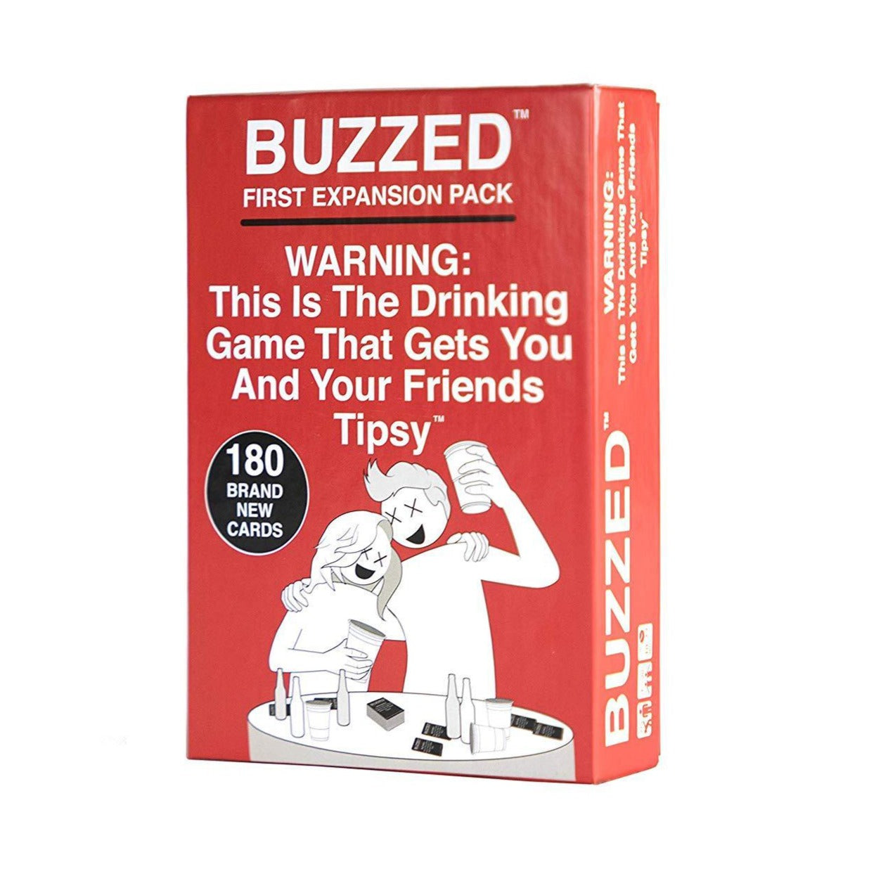 ’Buzzed’ Karten Trinkspiel für Partys - Buzzed Tipsy Red - Card Game