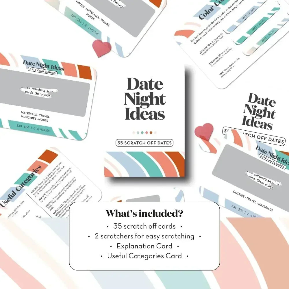 ’Date Night Ideas’ Date Ideen Karten für Dates oder Paare - Card Game