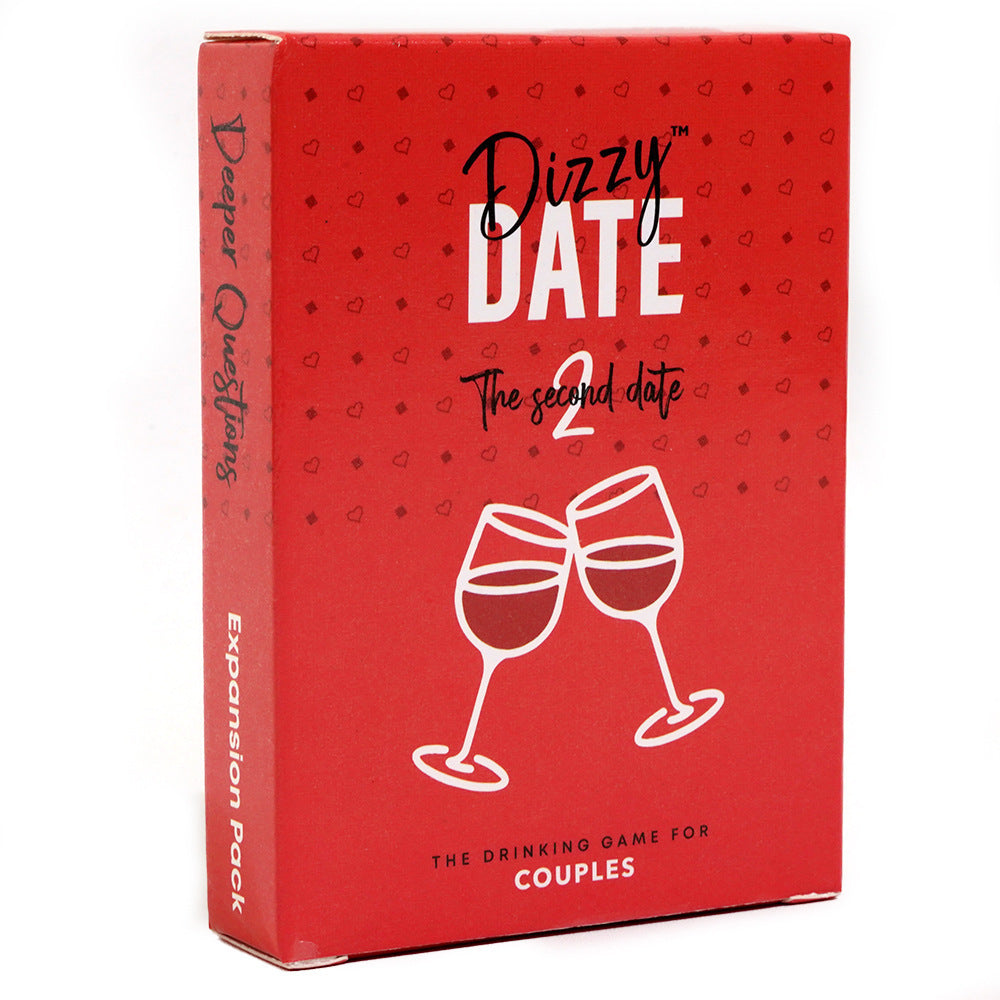 ’Dizzy Date’ Karten Trinkspiel für Dates oder Paare - Rot - Card Game