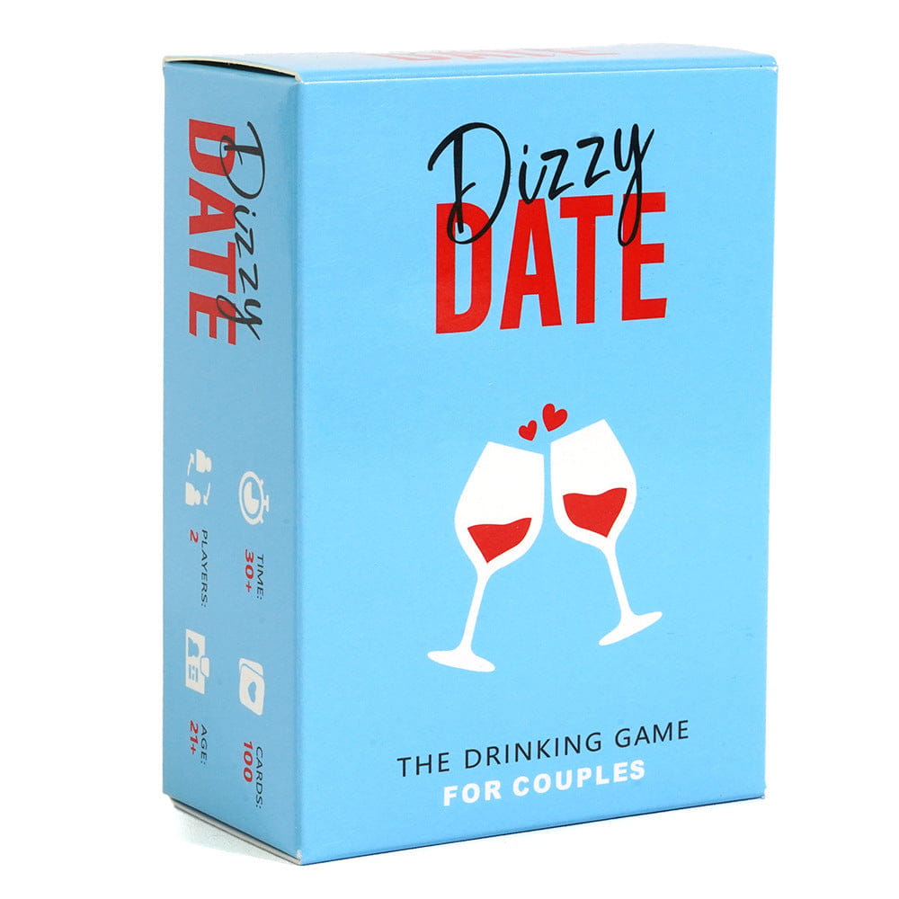 Dizzy date card drinking game for dates or couples