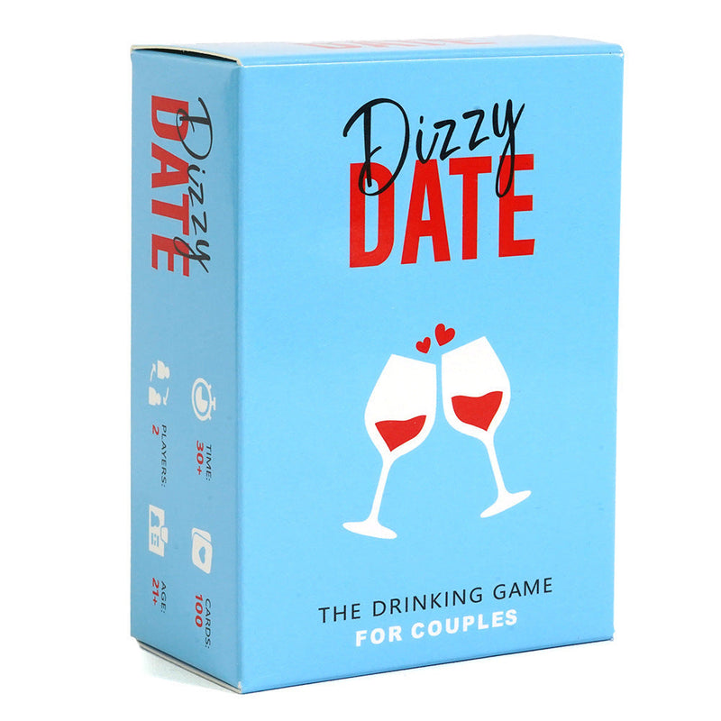 ’Dizzy Date’ Karten Trinkspiel für Dates oder Paare - Blau - Card Game