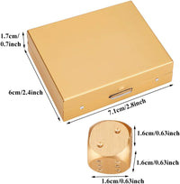 Metall Würfel Set + Box Gold - Dice Game