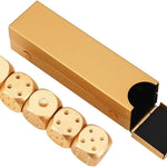 Metall Würfel Set + Box Gold - Dice Game