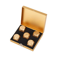 Metall Würfel Set + Box Gold - Dice Game