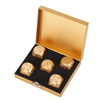 Metall Würfel Set + Box Gold - Dice Game