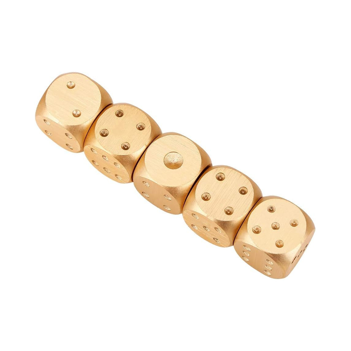 Metall Würfel Set + Box Gold - Dice Game
