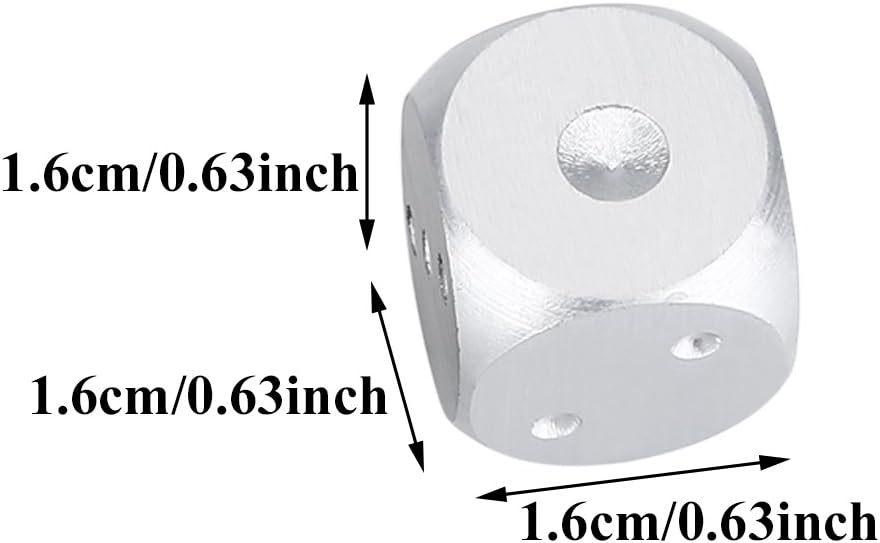 Metall Würfel Set + Box Silber - Dice Game