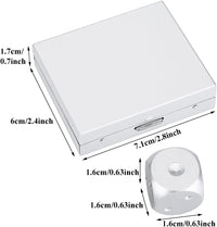 Metall Würfel Set + Box Silber - Dice Game