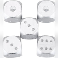 Metall Würfel Set + Box Silber - Dice Game