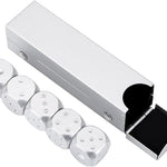 Metall Würfel Set + Box Silber - Dice Game