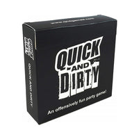 ’Quick and Dirty’ Karten Trinkspiel für Erwachsene - Schwarz - Card Game