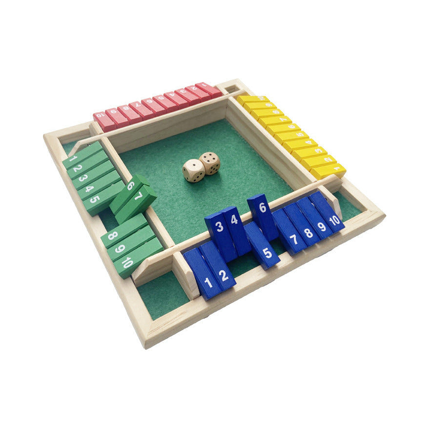 ’Shut the Box’ - Klappbox Würfelspiel - Colorful - Dice Game