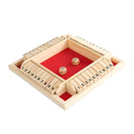 ’Shut the Box’ - Klappbox Würfelspiel - Red - Dice Game